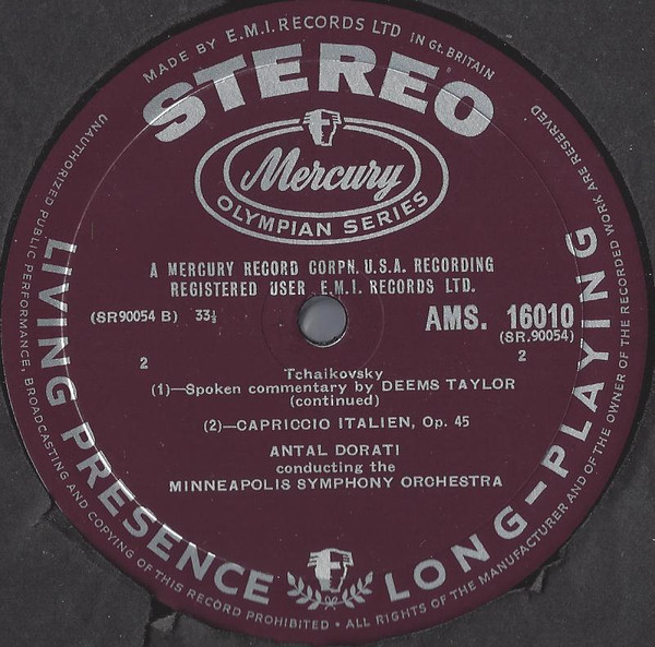 1812 Festival Overture, Op. 49 (Original Scoring) / Capriccio Italien
