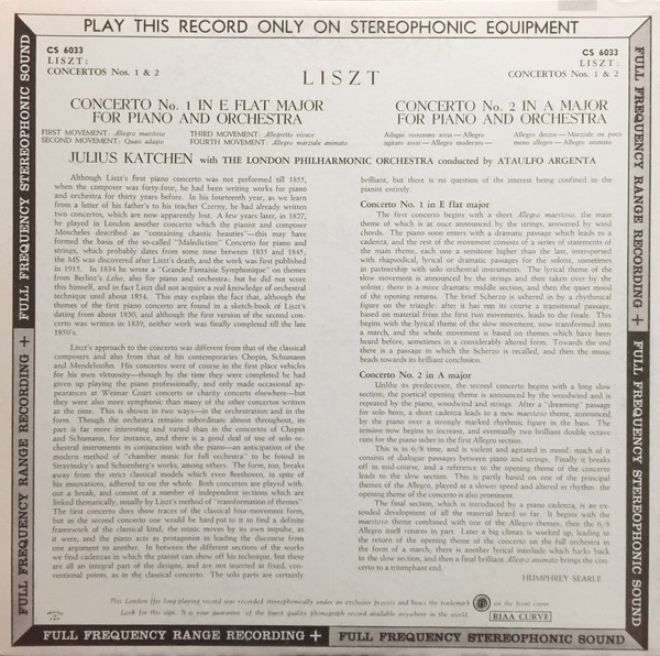 Concerto No. 1 (In E-Flat Major) / Concerto No. 2 (In A Major)