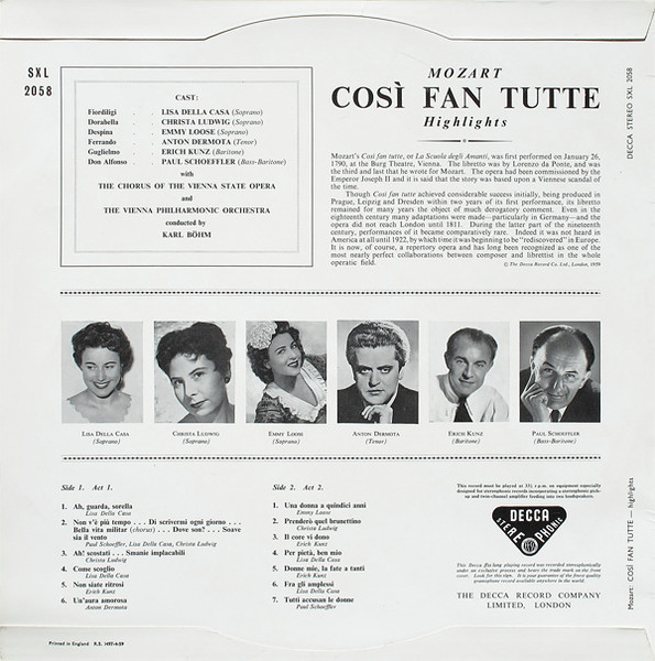 Cosi Fan Tutte (Highlights)