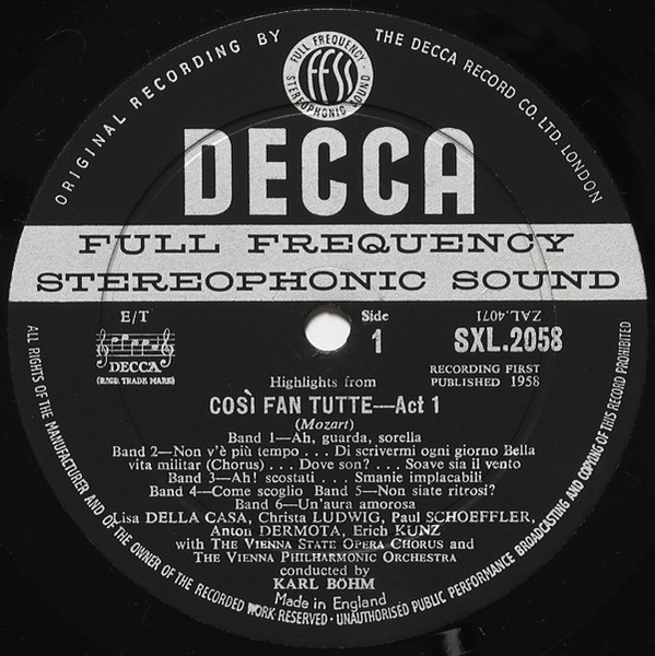 Cosi Fan Tutte (Highlights)
