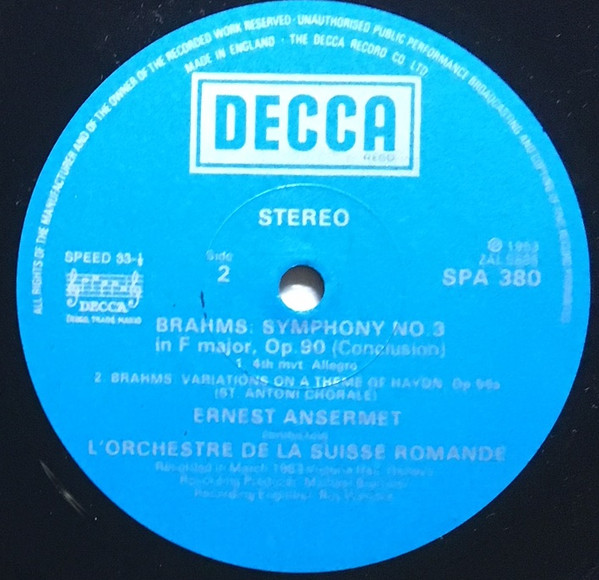 Symphony No. 3 / Variations On A Theme Of Haydn