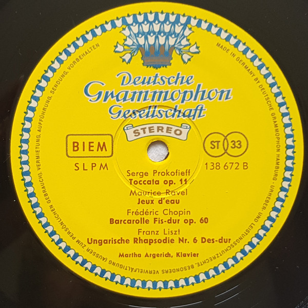 Martha Argerich Spielt Chopin, Brahms, Liszt, Ravel, Prokofieff