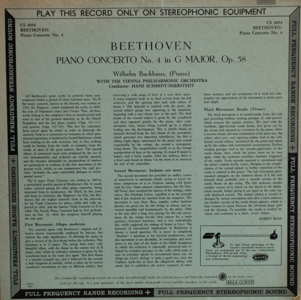 Piano Concerto No. 4 In G Major Op. 58