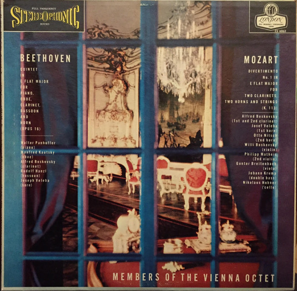 Beethoven Quintet In E Flat Major For Piano, Oboe, Clarinet, Bassoon & Horn / Mozart Divertimento No.1 In E Flat Major For 2 Clarinets, 2 Horns & Strings