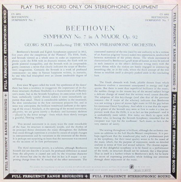 Symphony No. 7 In A Major, Op. 92