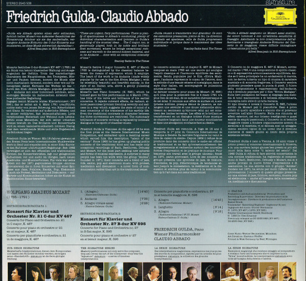 Klavierkonzerte  = Piano Concertos Nos. 21 & 27