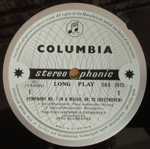 The Beethoven Symphonies (Number 7 In A Major, Op. 92)