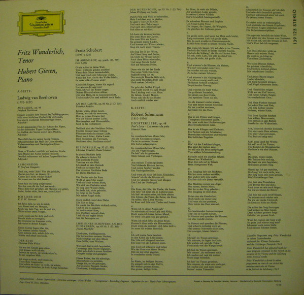 Lieder Von Beethoven, Schubert Und Schumann
