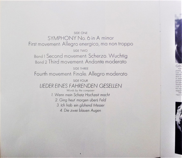 Symphony No. 6 In A Minor / Lieder Eines Fahrenden Gesellen
