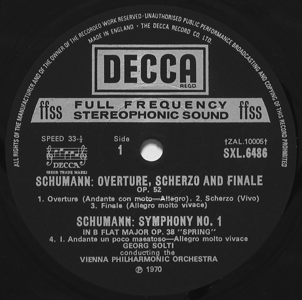 Symphony No.1 Op. 38 'Spring' / Overture, Scherzo And Finale, Op. 52