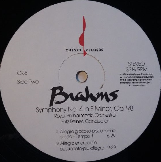 Symphony No. 4 In E Minor. Opus 98