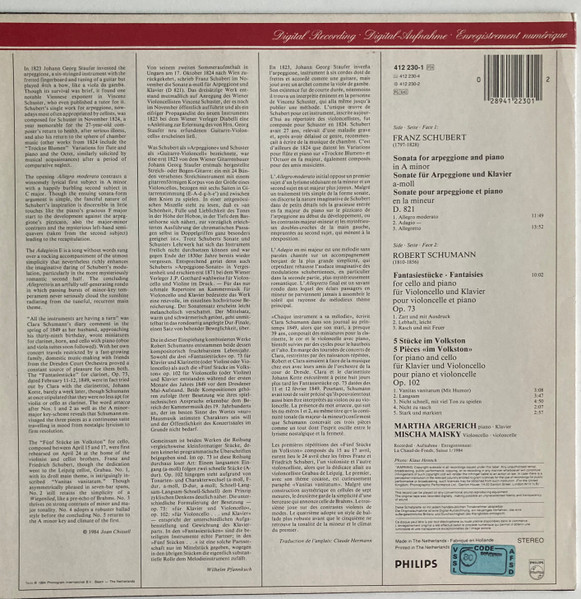 Sonata for Arpeggione / Fantasiestucke Op. 73