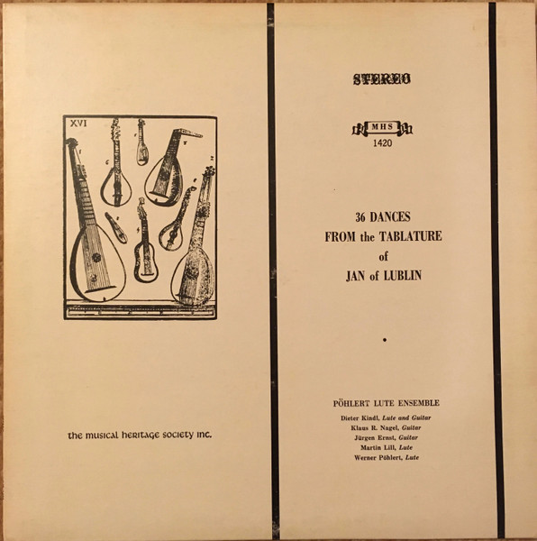 36 Dances From The Tablature Of Jan Of Lublin