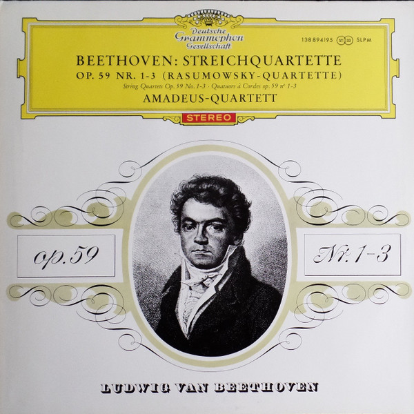 Streichquartette Op. 59 Nr. 1-3 (Rasumowsky Quartette)