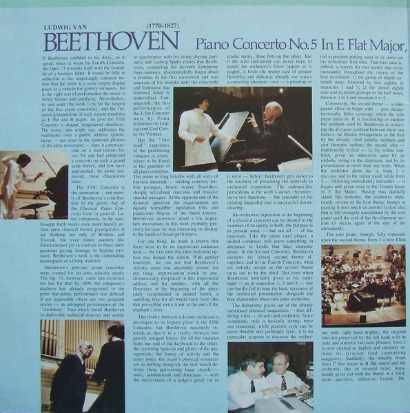 Piano Concerto No. 5 In E Flat Major, Op. 73 &laquo;Emperor&raquo;