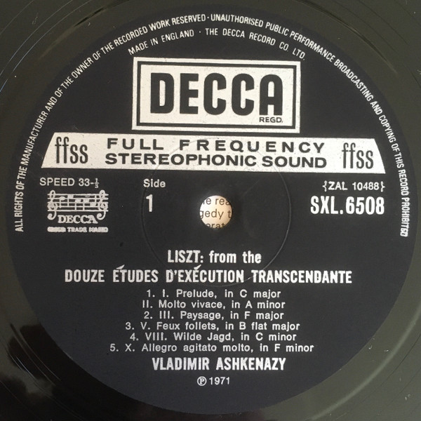 Ashkenazy Plays Liszt