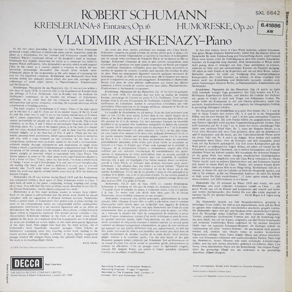 Kreisleriana, Op. 16 / Humoreske, Op. 20
