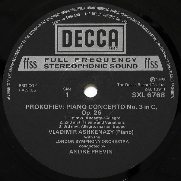 Piano Concerto No. 3 / Classical Symphony / Autumnal