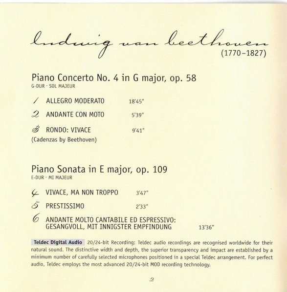 Piano Concerto No. 4 &bull; Piano Sonatas Opp.109 & 110