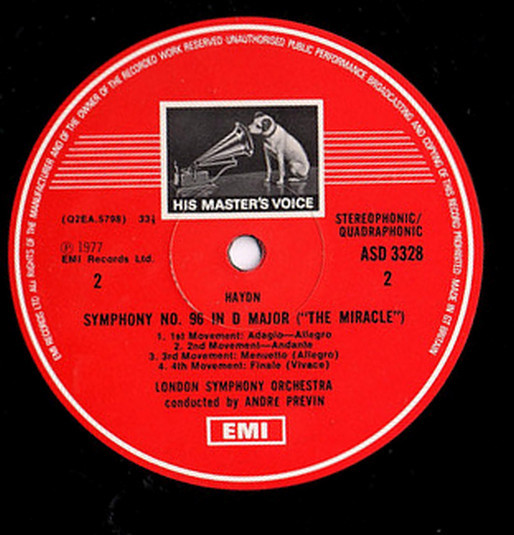 Symphony No. 88 In G ("Letter V") / Symphony No. 96 In D ("The Miracle")