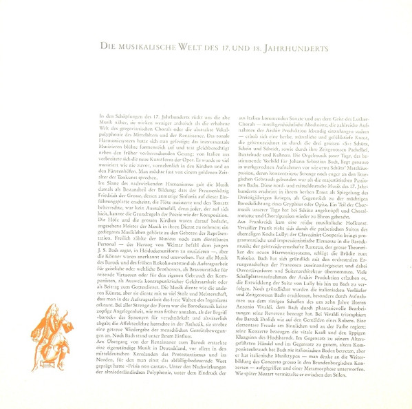 Bach Und Seine Zeit