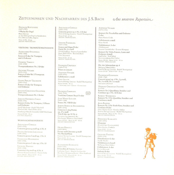 Bach Und Seine Zeit
