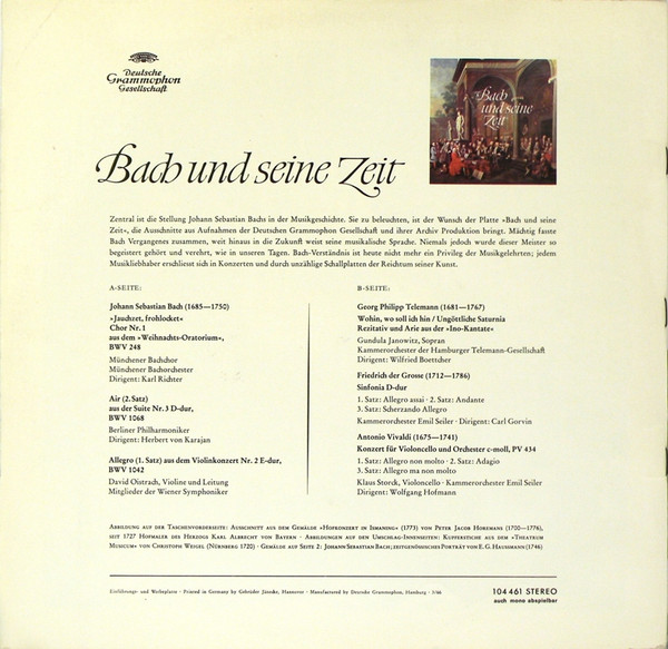 Bach Und Seine Zeit