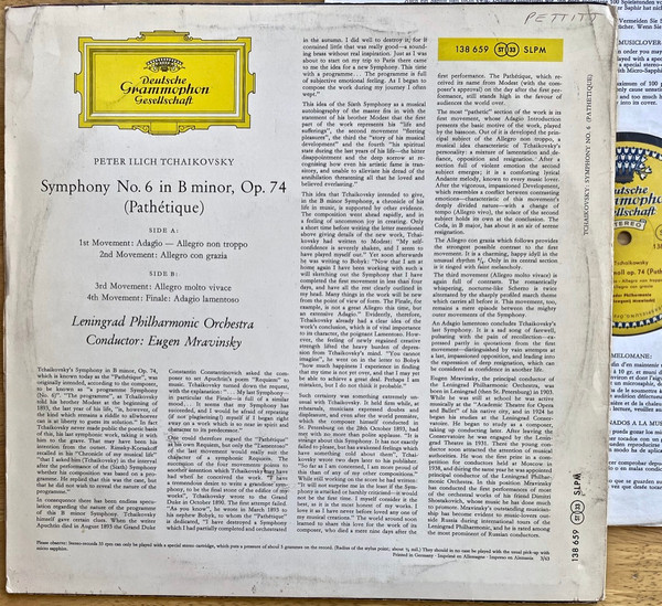 Symphony No. 6 In B Minor, Op. 74 (Path&eacute;tique)