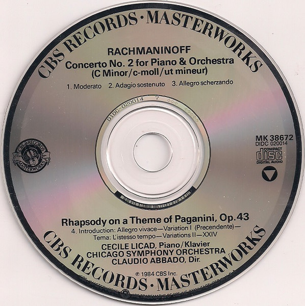 Piano Concerto No. 2 / Rhapsody On A Theme Of Paganini