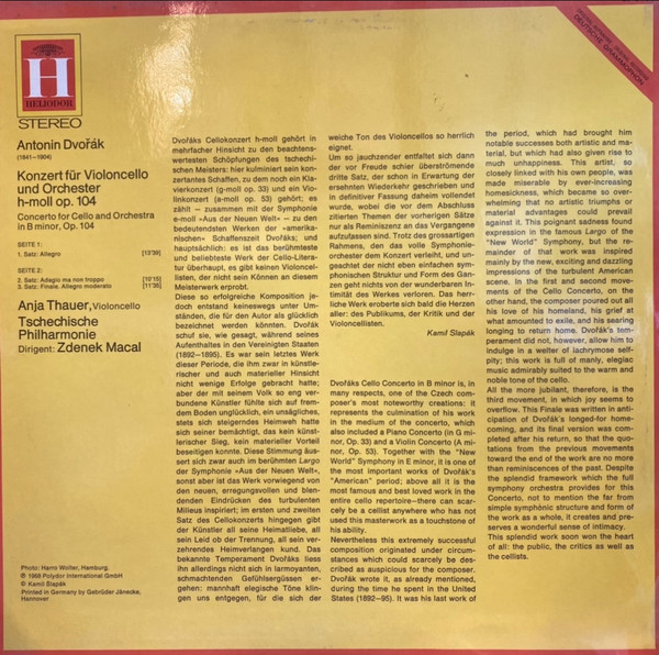 Cellokonzert = Cello Concerto