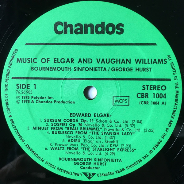 Music Of Elgar & Vaughan Williams