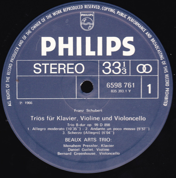 Die Klaviertrios = The Piano Trios = Les Trios Avec Piano