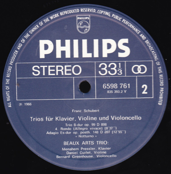 Die Klaviertrios = The Piano Trios = Les Trios Avec Piano