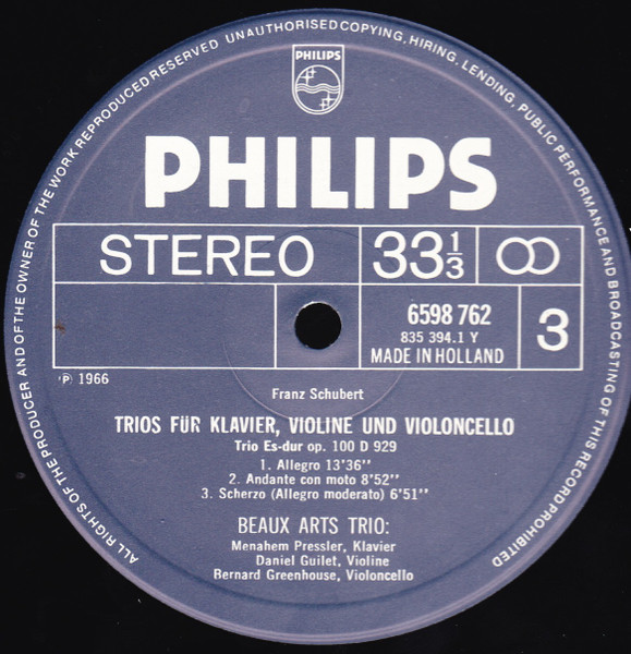 Die Klaviertrios = The Piano Trios = Les Trios Avec Piano