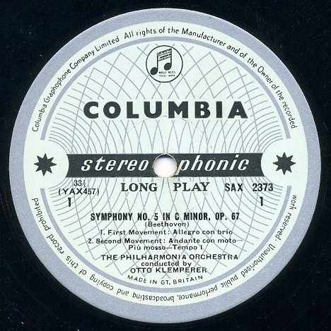The Beethoven Symphonies: Number 5 In C Minor Op. 67 / Overture 'King Stephen' Op. 117