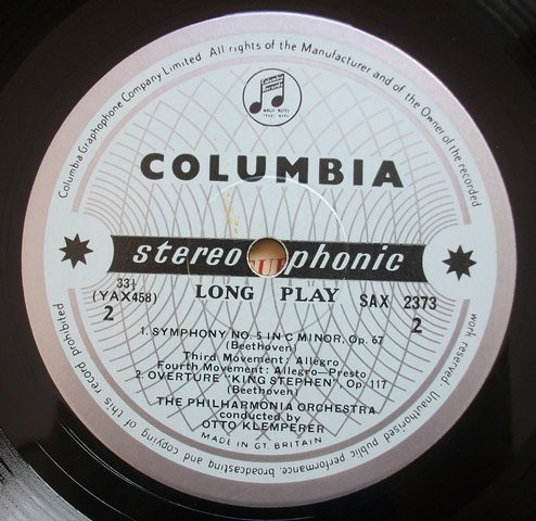 The Beethoven Symphonies: Number 5 In C Minor Op. 67 / Overture 'King Stephen' Op. 117