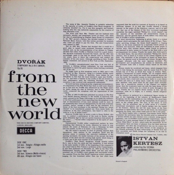 Symphony No.5 In E Minor, Op. 95, "From The New World"