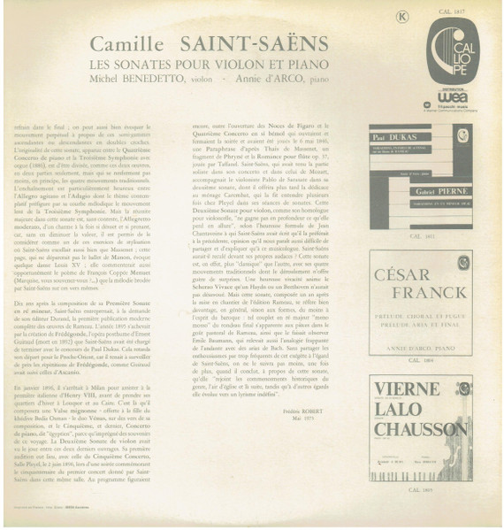 Les Sonates Pour Violon Et Piano