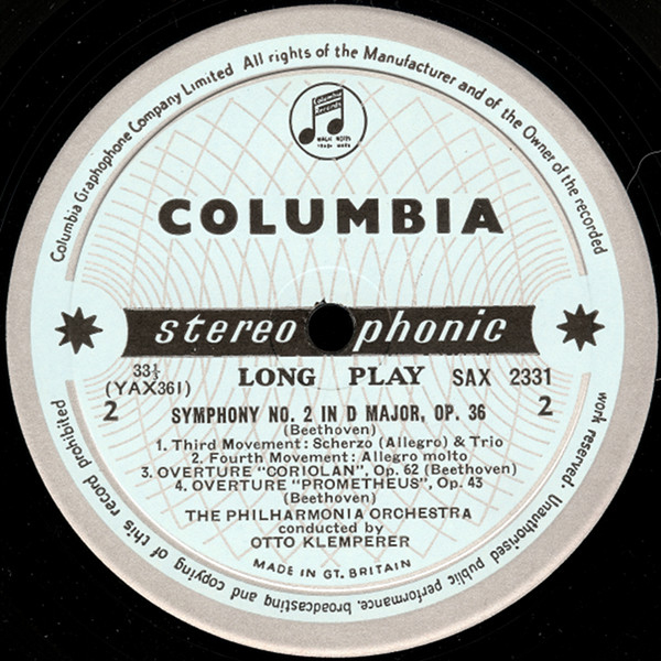 Symphony No. 2, Coriolan And Prometheus Overtures