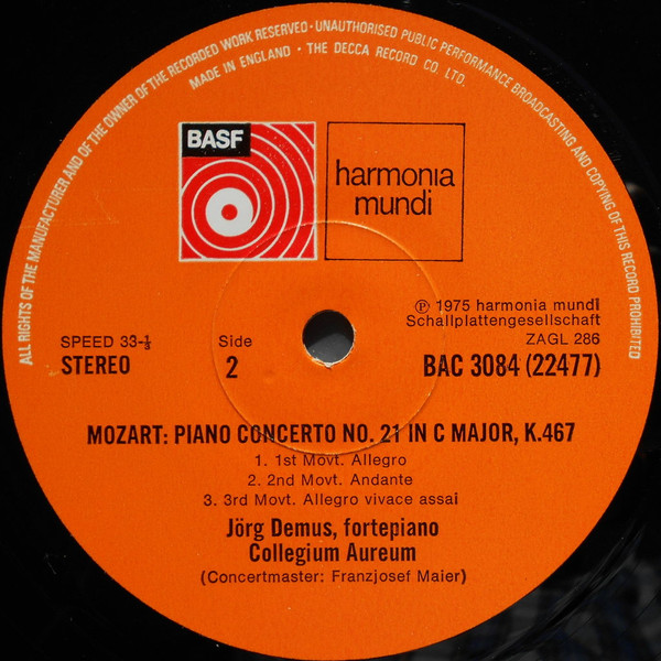 Piano Concertos: No. 21 In C Major, K.467 / No. 23 In A Major, K.488