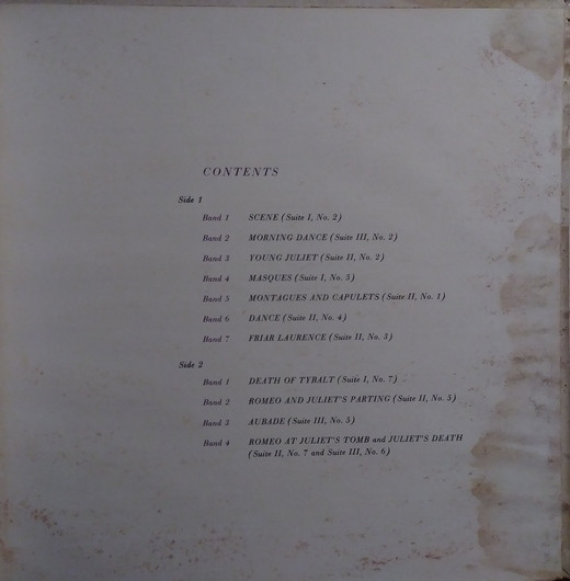 Excerpts From Prokofieffs Ballet Romeo And Juliet