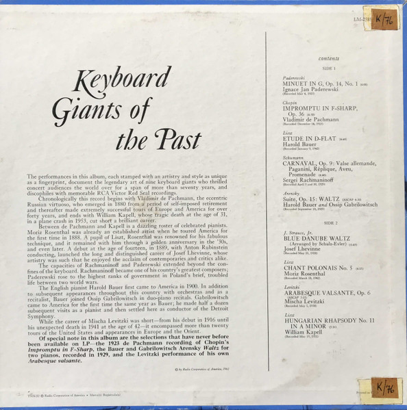 Keyboard Giants Of The Past