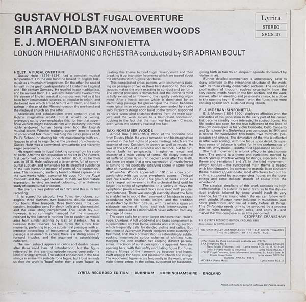 Fugal Overture / Sinfonietta / November Woods