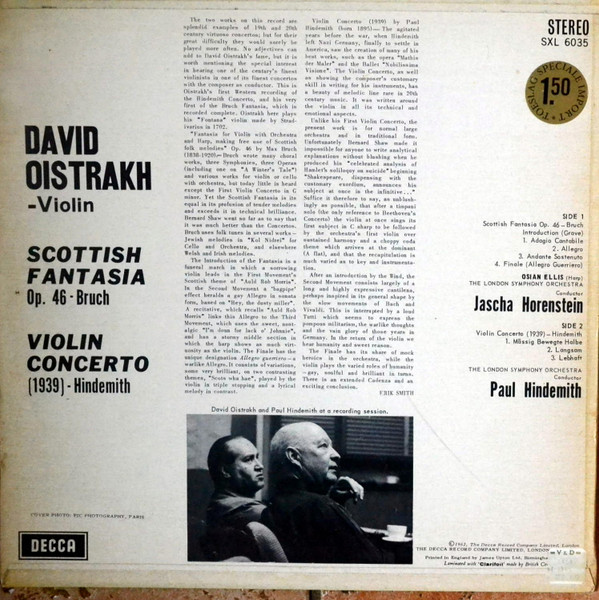 Scottish Fantasia / Violin Concerto