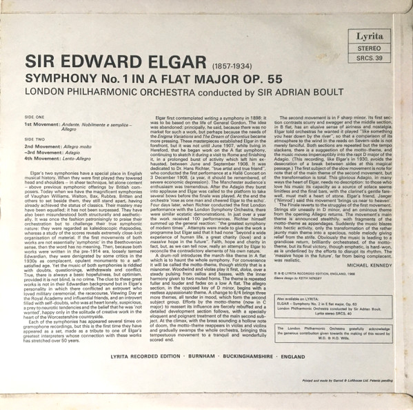 Symphony No 1 In A Flat