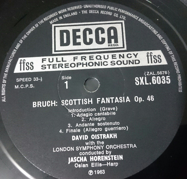 Scottish Fantasia / Violin Concerto