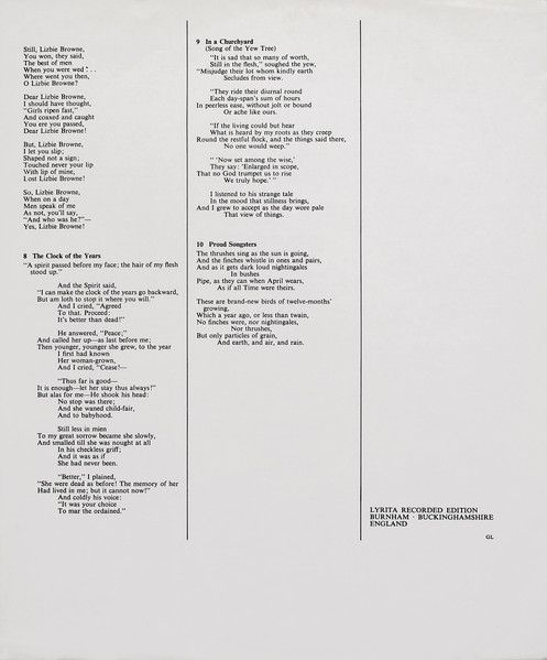 A Young Man's Exhortation / Earth And Air And Rain