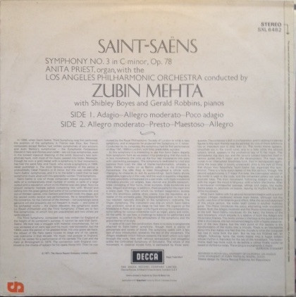 Saint-Sa&euml;ns Symphony No. 3 In C Minor, Op. 78