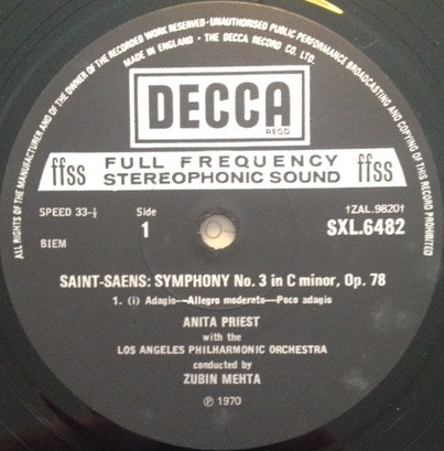 Saint-Sa&euml;ns Symphony No. 3 In C Minor, Op. 78