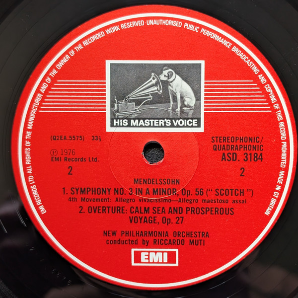 Symphony No. 3, "Scotch" - Overture, "Calm Sea And Prosperous Voyage"
